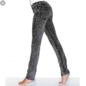 Acid Wash Black Denim Jeans